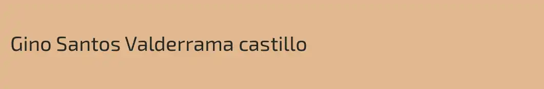 Gino Santos Valderrama castillo